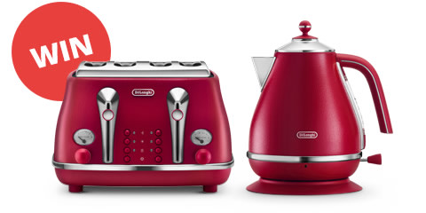 DeLonghi Icona Elements Electric Kettle & Toaster Set