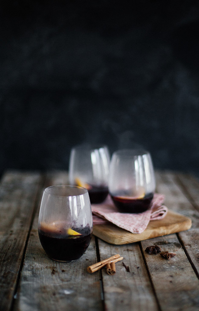 Star anise and orange infused mulled wine