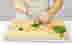 chopping basil with a chefs knife