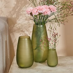 Thread Office Evergreen Frosted Ripple Vase