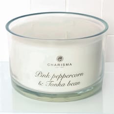 Charisma Candles Pink Peppercorn & Tonka Bean Classic Luxury Scented 3-Wick Candle, 600g