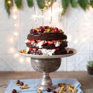 Chocolate spiced Christmas cake