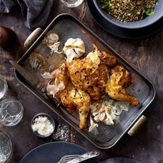 Peter Goffe-Wood’s kettle braai chilli & garlic chicken with lentil salad