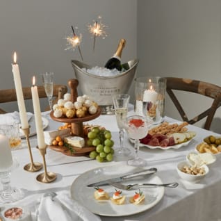 Twinkling Light & Crystal Glasses