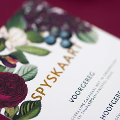 Wedding menu design