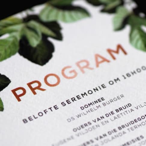 Wedding program design