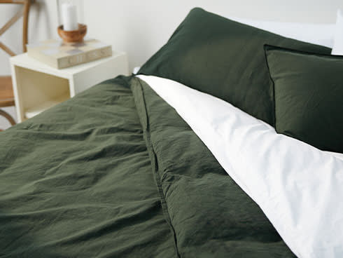 Bedding goals, achieved with our washed cotton addition