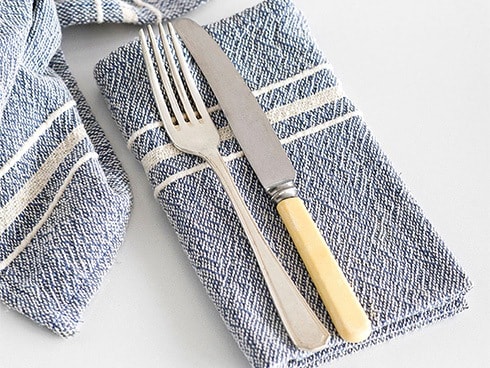 Barrydale Hand Weavers Contemporary Variegated Striped Napkins, Set of 4