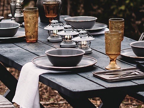 Barebones enamel dinnerware