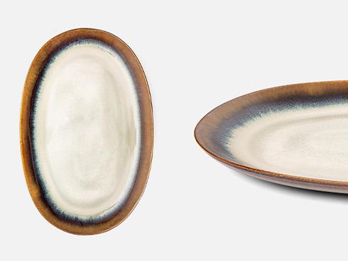 Yuppiechef Brown Glazed Stoneware Platter, 42cm