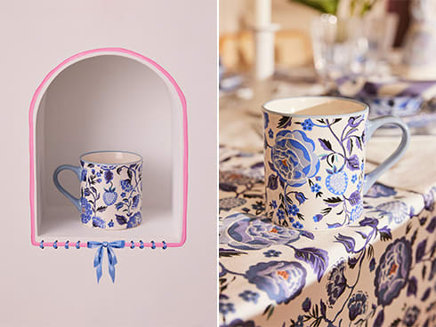 Morning sips made better with the Strawberry Garden Mollie Mug