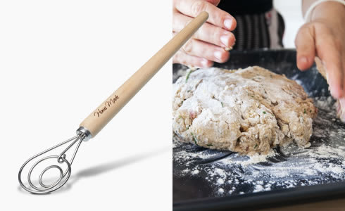 A traditional Danish dough whisk