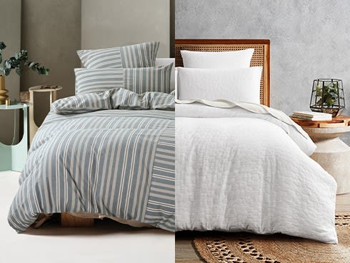Patterned and textured duvet covers