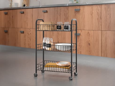 Lugano Lava 3 Tier Rolling Cart
