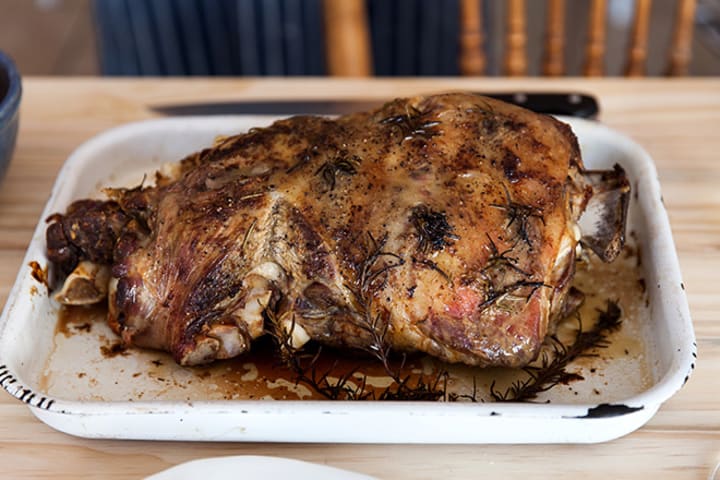 Finished lamb roast