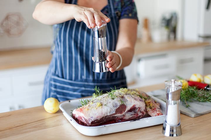 Lamb roast prep