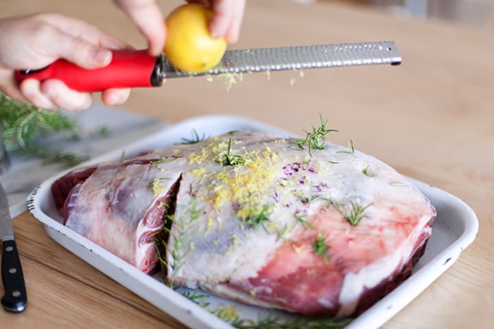 Lamb roast zest