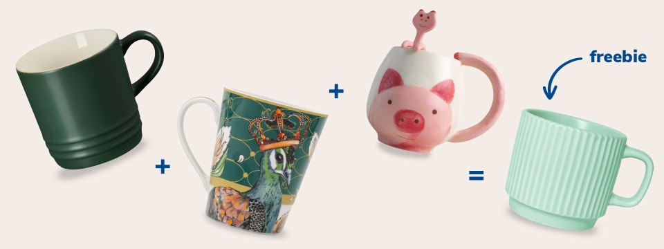 Banner image of Shop Yuppiechef's 4 for 3 sale on select mugs