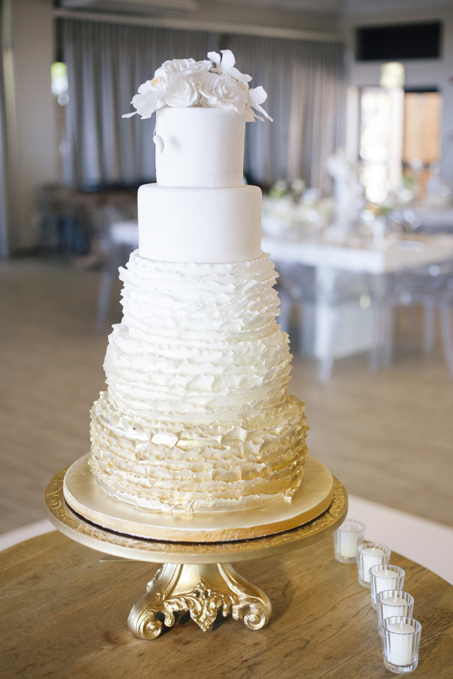 Fondant covered wedding cakes