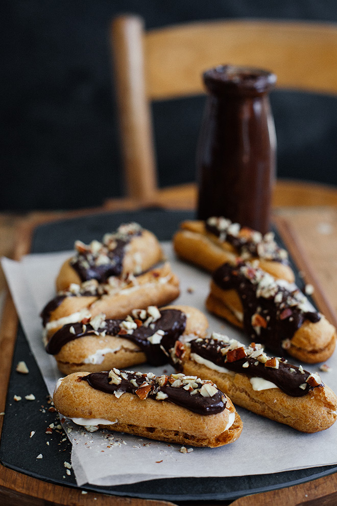 How to make classic eclairs with crème patisserie & ganache