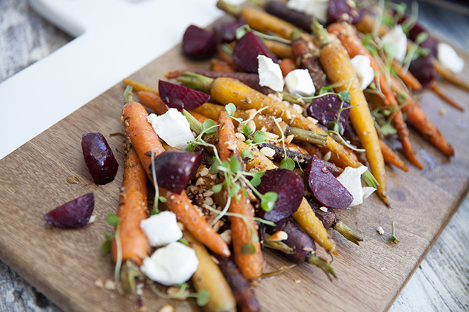 Carrot And Beetroot Salad With Hazelnut Dressing