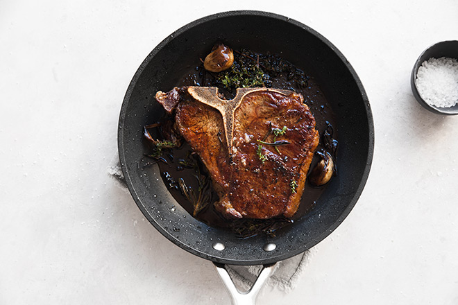 The perfect T-bone steak with an easy cheat’s ‘’béarnaise’’
