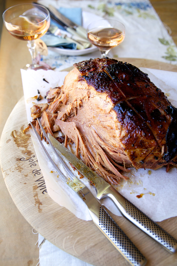 chili apricot glazed ham