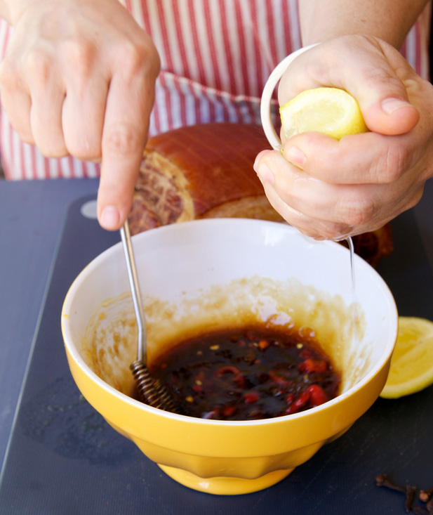 Chili and apricot glaze