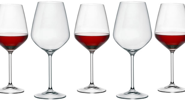 Rocco Crystal Magnesium Cabernet 4 Glasses by Bormioli 