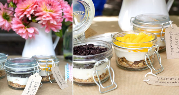 kid friendly cheesecake in a jar