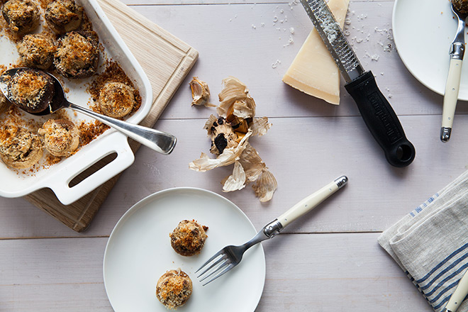 The ultimate "umamilicious" stuffed mushrooms