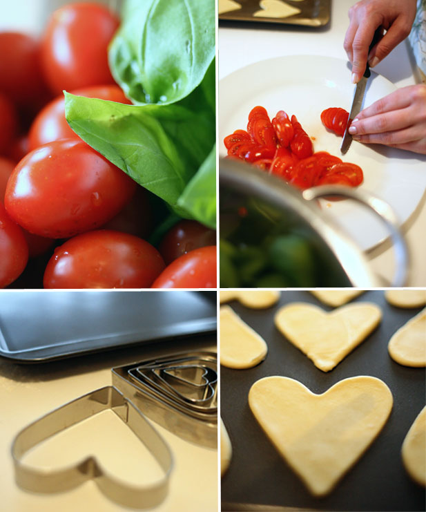 Mascarpone, tomato and pesto hearts Yuppiechef Magazine
