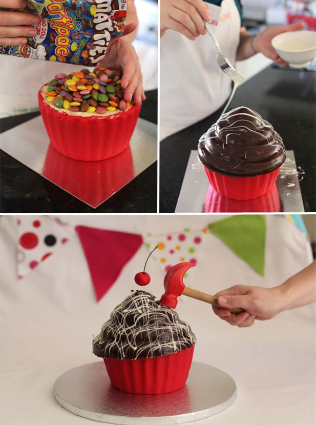 How to Make a Giant Cupcake Cake  Giant cupcake cakes, Cupcake