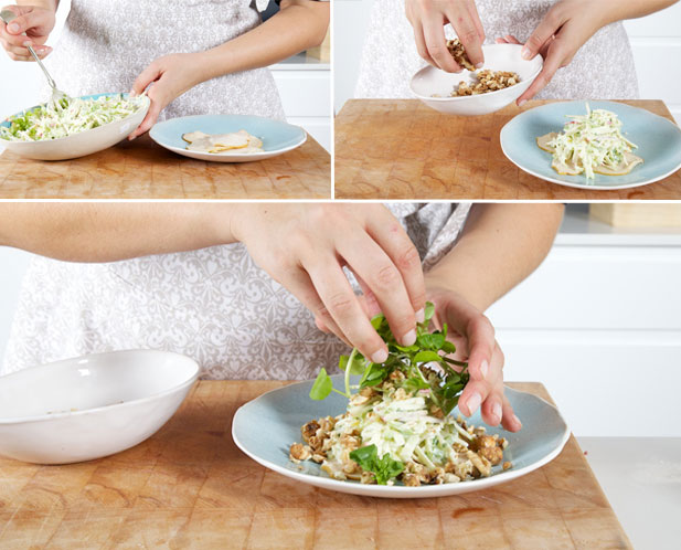 waldorf salad plating 