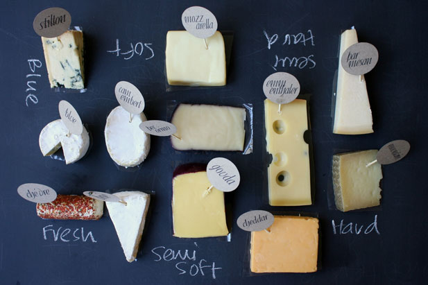 different types of cheeses