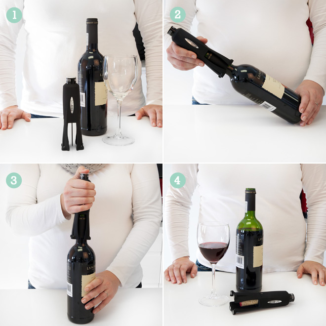 How it works: CorkPops Wine Bottle Opener - Yuppiechef