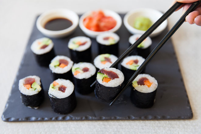 Homemade sushi