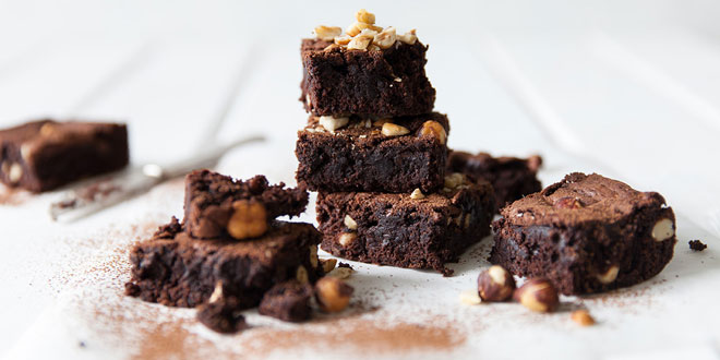 Nutty chocolate brownies