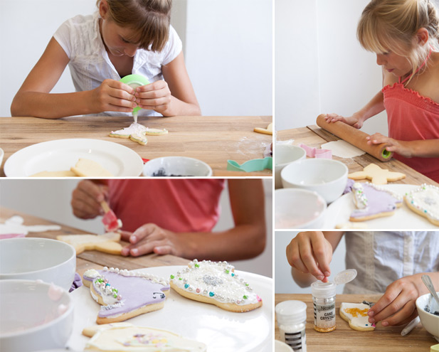 Decorating Easter biscuits