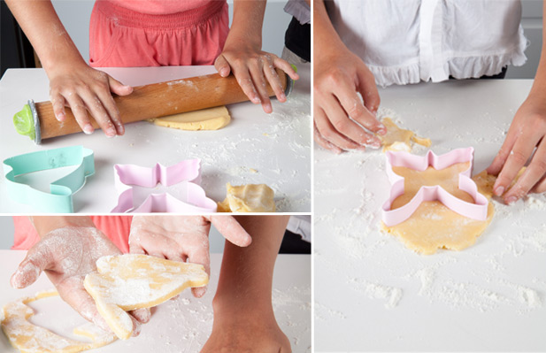 Making Easter cookies with the Sweetly does it set