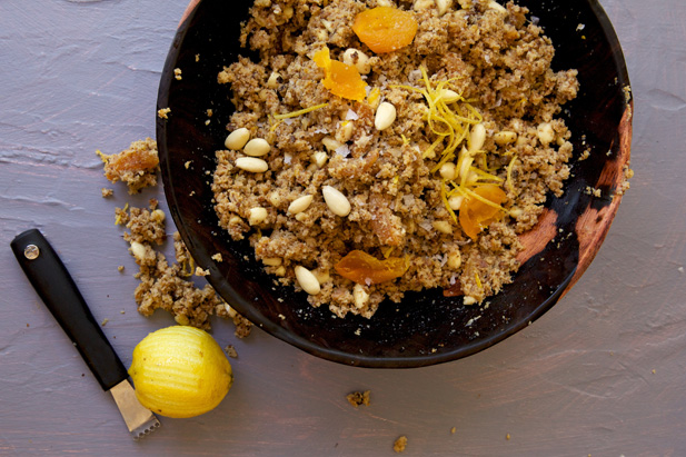 Peach and walnut stuffing for the turkey