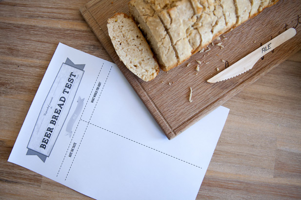 Beer bread taste testing