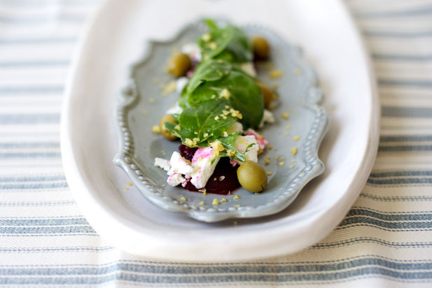 Beetroot and goats cheese salad