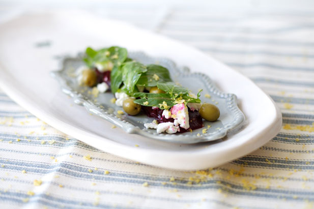 Beetroot and goats cheese salad