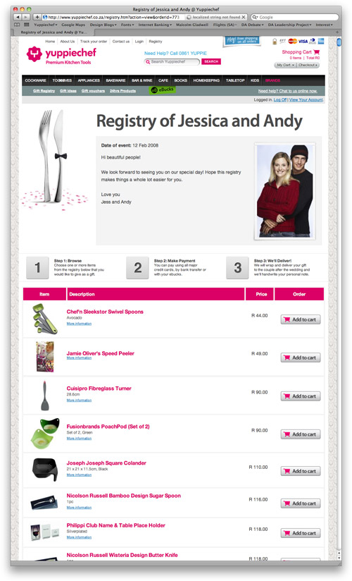 Yuppiechef S Online Gift Registry Yuppiechef Magazine