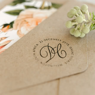 Peaches & Cream Wedding Stationery by White Kite Studio