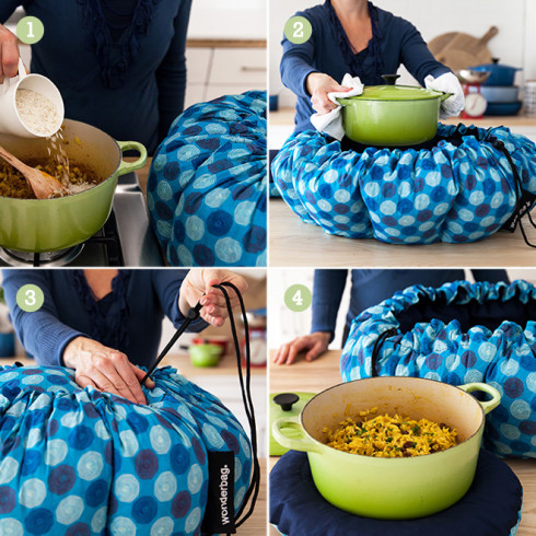 The magical bag that cooks and keeps food at a constant temper