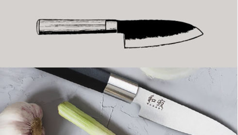 KAI Wasabi Deba knife