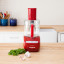 Magimix Le Mini Plus 1.7L Food Processor - Red on the kitchen counter