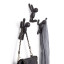 Umbra Buddy Moulded Wall Hooks, Set of 3 - Black with hanged items